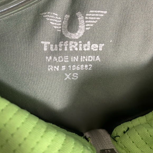 Women’s size XS TuffRider lightweight charcoal gray and neon green jacket - Picture 7 of 9